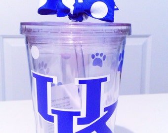 Personalized College UK University of Kentucky Tumbler Cup Glass