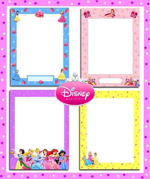 Items similar to Disney Princess Border Paper Pack incl Disney Frog ...