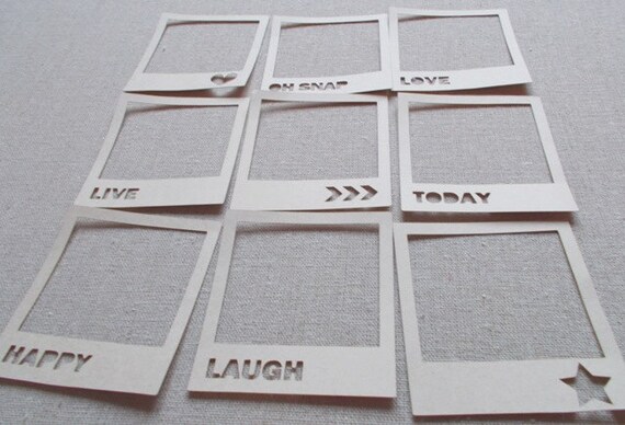 Scrapbooking Polaroid Frame Die Cuts &amp; Smash book add-ons