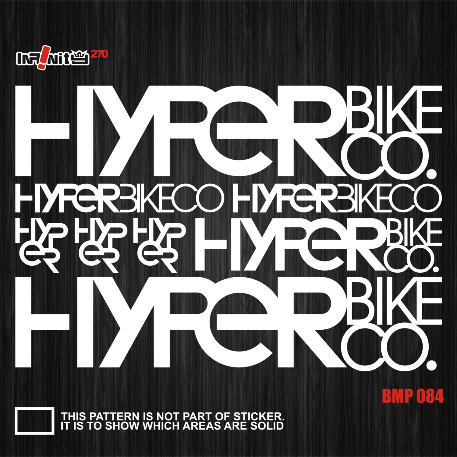 wBMP084 hyper Bike co Frame Sticker Decal Set by Infinity270