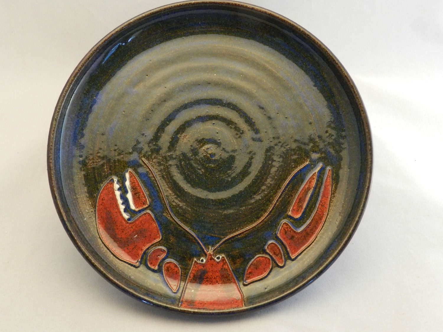 Maine Lobster Dinner Plate Made to Order by PeasleyPottery on Etsy