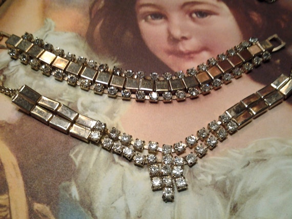 items-similar-to-vintage-costume-jewelry-necklace-rhinestone-crystal