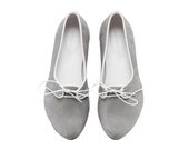 gray shoes, Alex, grey, handmade, flats, leather shoes, by Tamar Shalem on etsy