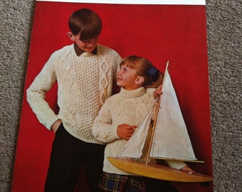 Robin children's aran knitting pattern 1824