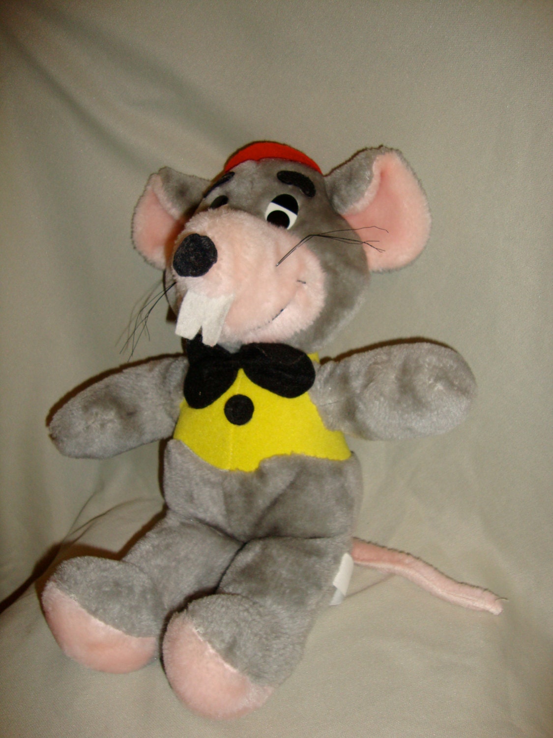 Vintage Chuck E Cheese Rat Mouse Plush Toy Stuffed Animal