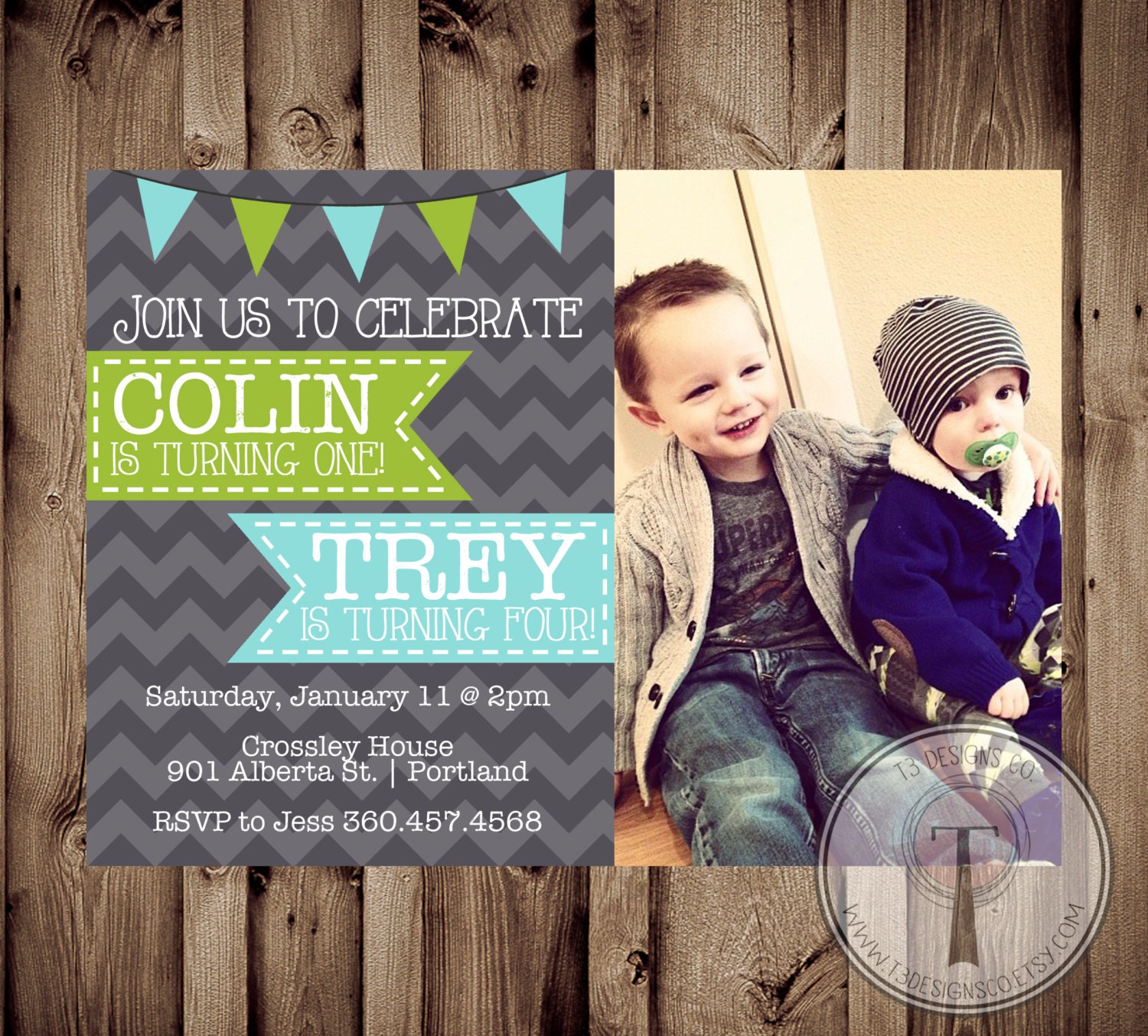 Dual Birthday Party Invitations 10