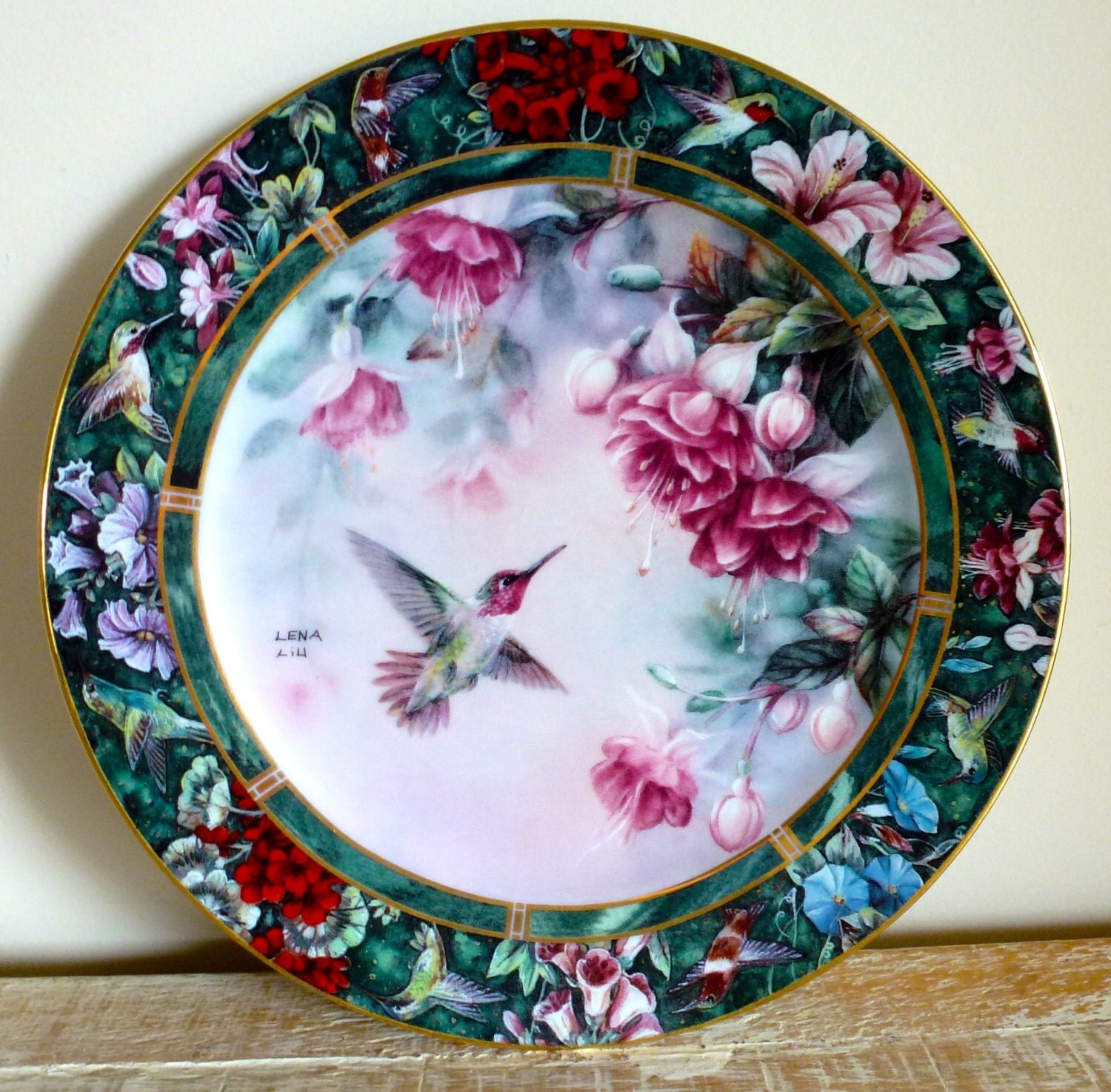 Lena Liu's Hummingbird Treasury Decorative Plate Second