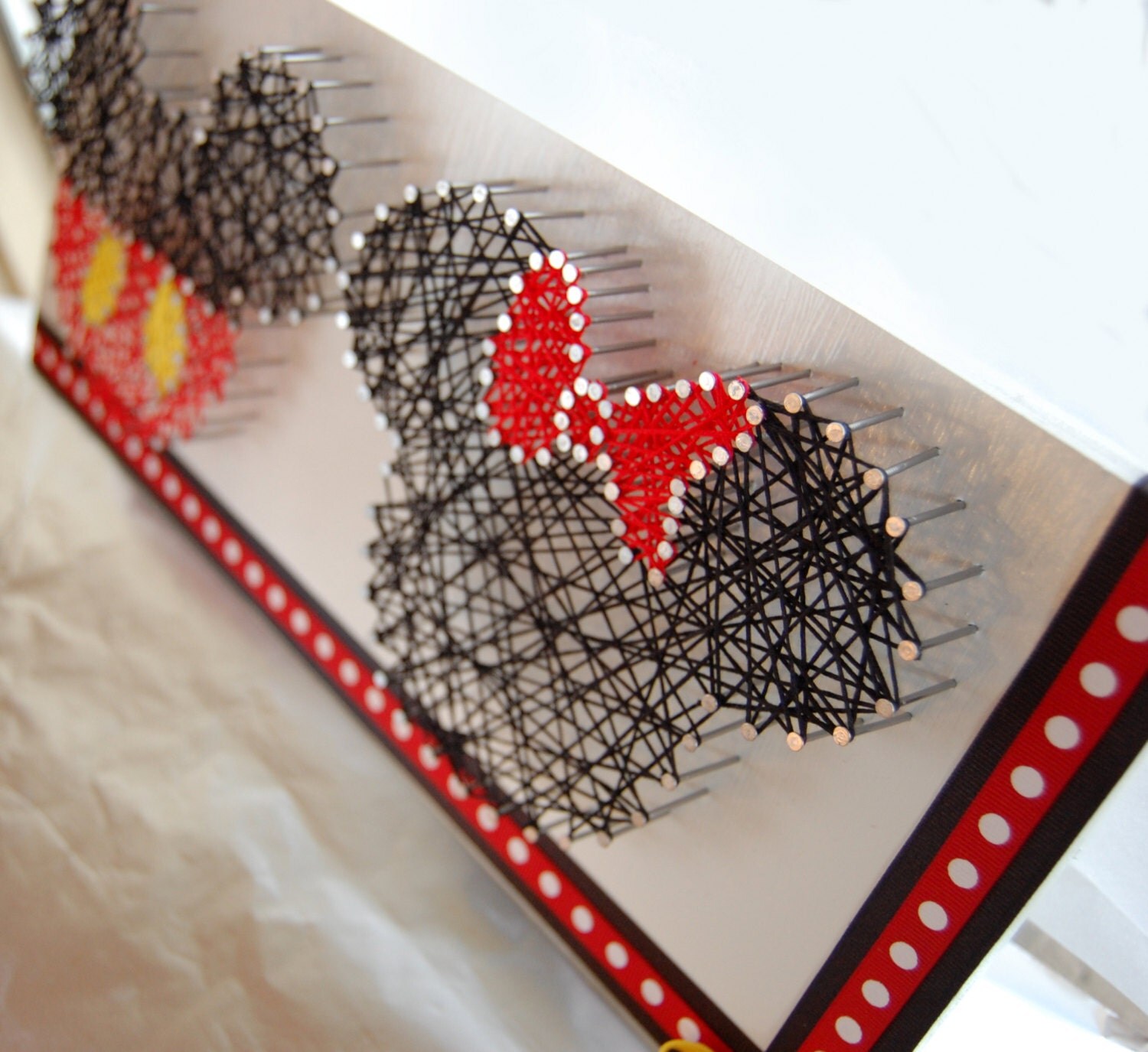 Mickey and Minnie String Art Disney String Art Custom Wall
