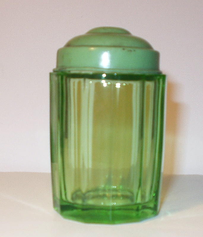 Green Vintage Vaseline Jar Metal Lid by DreamsFromYesterday