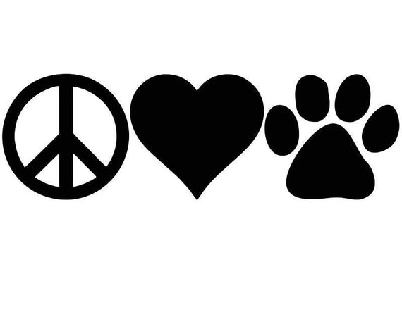Items similar to Peace love dogs. Peace love cats. Love ...