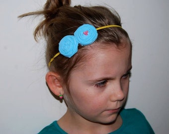 Light Turquoise Aqua /Sky Blue Headband, Baby Girl Double Rosettes Hair Accessories - il_340x270.566347567_6qna