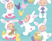 80% OFF SALE easter babies girl clipart commercial use, vector graphics, digital clip art, digital images - CL645 Il_170x135