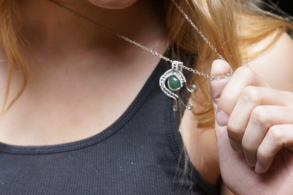 Mini Wire Wrapped Green Aventurine Egyptian Eye of Horus