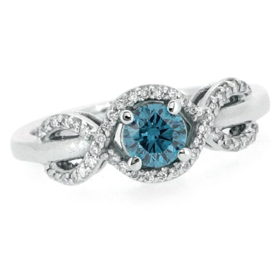 Blue Diamond Promise Rings 100