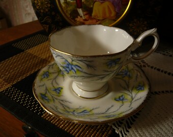 Vintage Royal Albert Heather Bell Cup and Saucer Circa 1940s