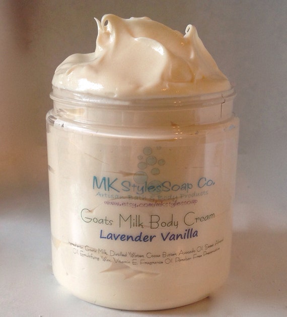 Goats Milk Body Cream Lavender Vanilla 99 Natural Luxe Body