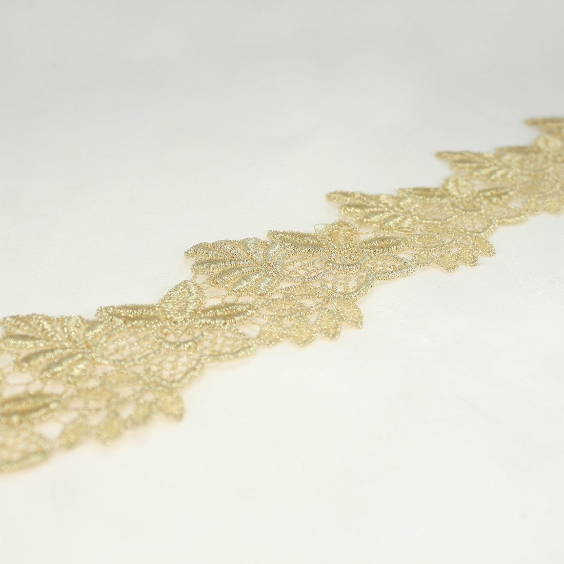 Metallic gold lace by the yard gold trim wedding lace bridal