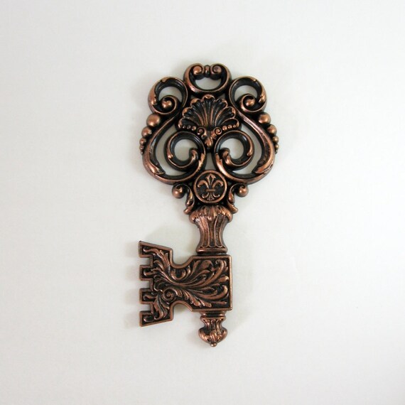 Large Copper Key Wall Hanging Vintage Coppercraft by LastCentury