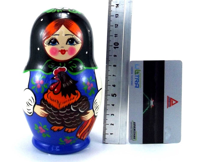 Sale Nesting doll 7 pcs Pets. Russian matryoshka. Birthday or christmas gift and present. Handmade dolls. Home decor souvenir