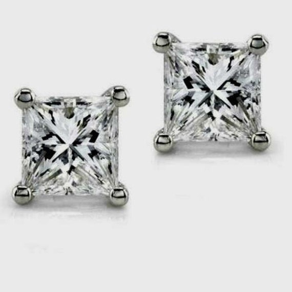 Screw Back Diamond Stud Earrings D VS by DiamondsJewelForever