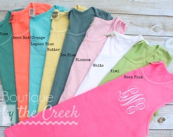 SALE!! Comfort Colors Tank, Unisex Tank Top, Beach Coverup, Bridesmaid Tank Top, Monogram Tank Top, Bachlorette Shirts, Grad Gift, Wedding