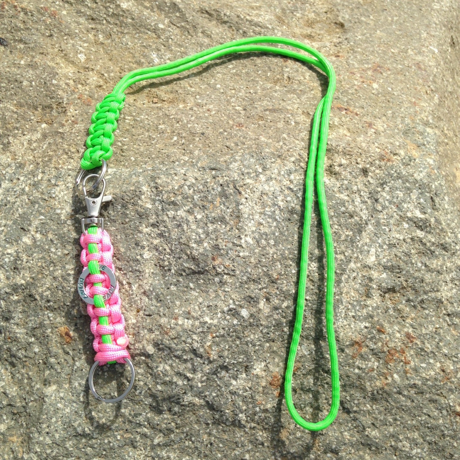Paracord Lanyard with Detachable Key Chain