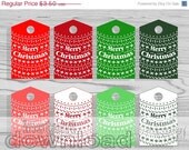 ON SALE 50 % OFF printable gift tag, Merry Christmas, Happy New Year, hang gift tag, Nordic pattern, home made gift , label, instant downloa Il_170x135