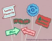 6 Christmas Photo Booth Signs - Photobooth Prop Set Il_170x135