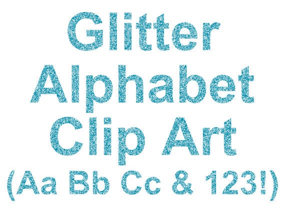 blue alphabet clipart light blue glitter letters numbers