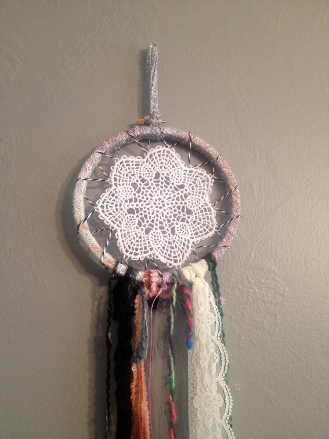 Hipster Dream Catcher // Vintage doily art