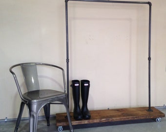Urban Industrial plumbing pipe garment rack. Clothing Rack for clothing and shoe storage. Store fixture