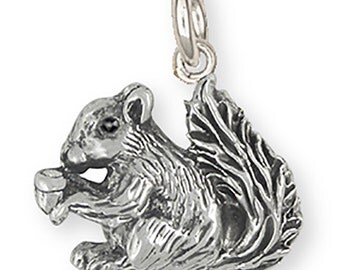 Silver Squirrel Charm Jewelry - SQ2-c