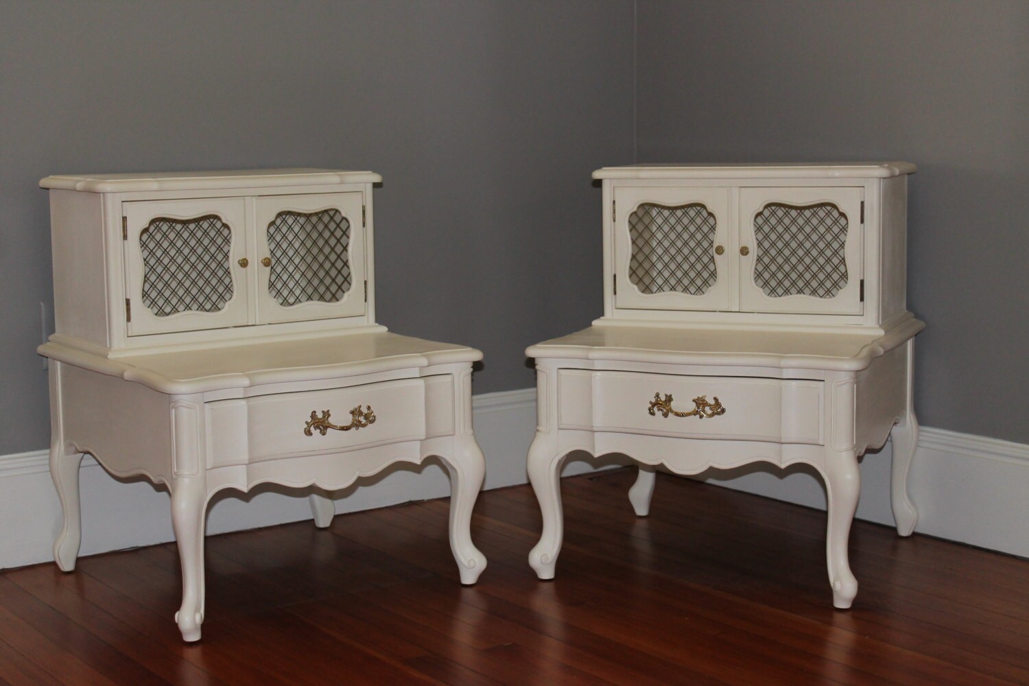 Pair Vintage French Provincial Side Tables Haute Juice