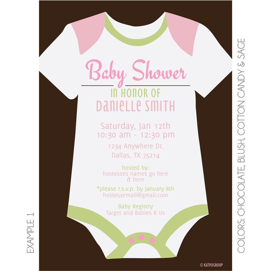 Onesie Baby Shower Invitations 4