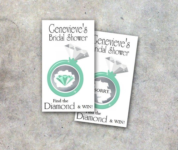 Bridal Shower Scratch Off Game Cards - Diamond Ring Il_570xn