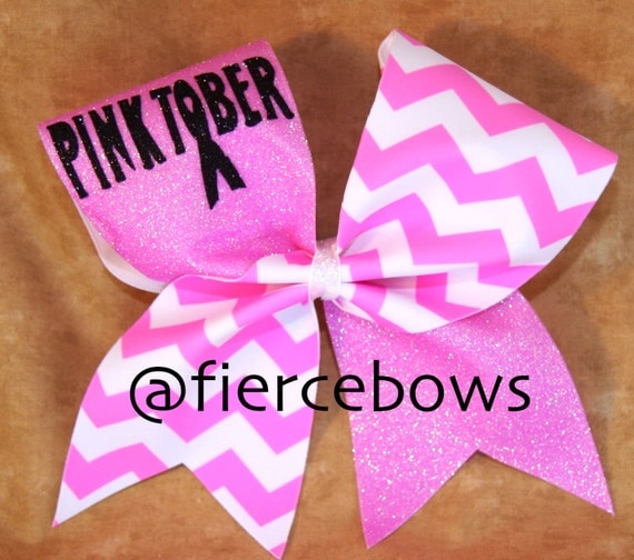 Pinktober Breast Cancer Awareness Cheer Bow