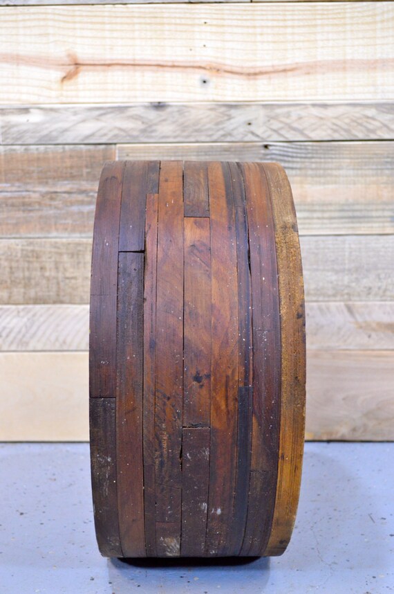Vintage Wood Pulley LARGE Pulley Wheel Antique Wood Wheel