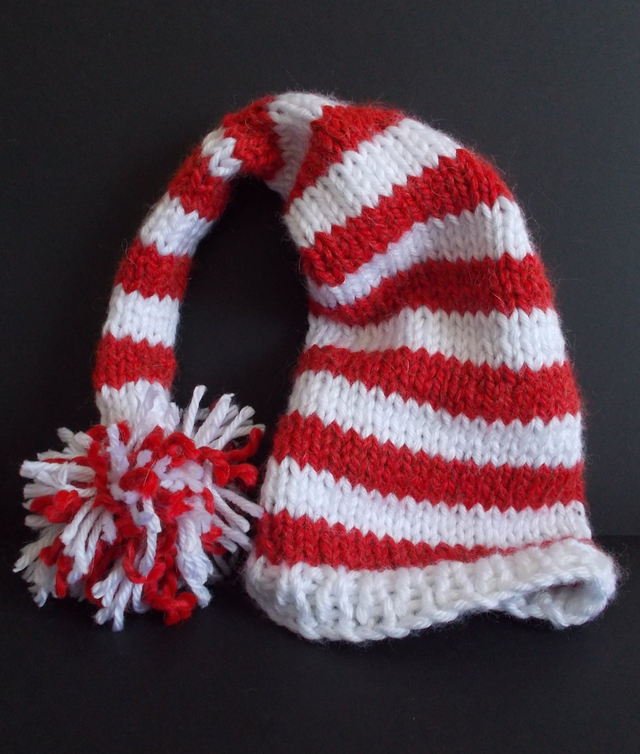 Candy Cane baby hat Christmas baby hat Red and by MatanteGe