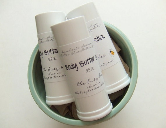 All Natural Body Butter Roll Up Stick 75 Oz By Thebusybeestore