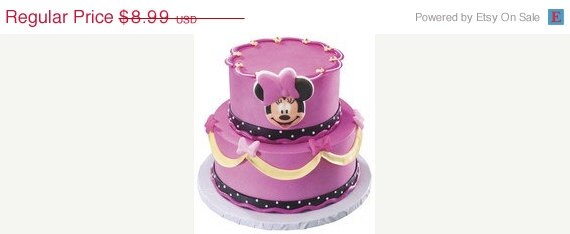SUMMER SALE Minnie Mouse Bows Edible Sugar Cake Kit Il_570xn