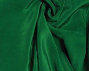 Silk Fabric 45" wide 12mm Pure Silk Crepe De Chine (Forest Green) by0.5 or FULL Yards Meters(crepe-587)