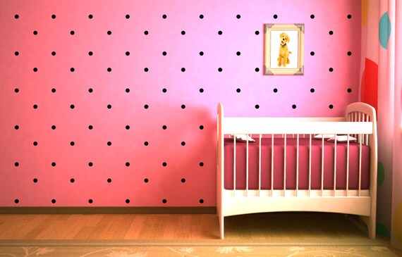 polka dots 110 pcs 1 in X 1 in wall decal or any smooth surface