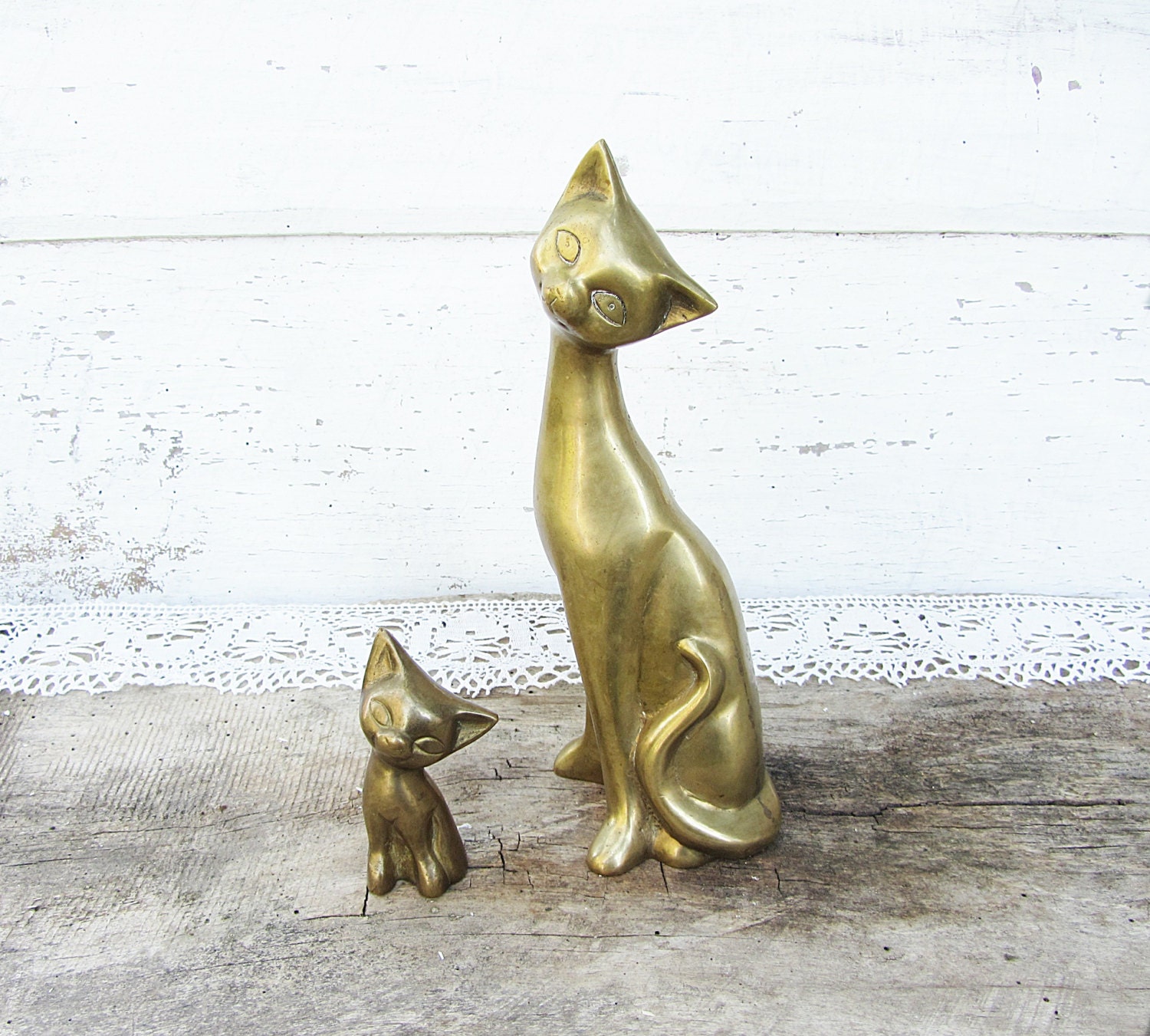 old cat figurines