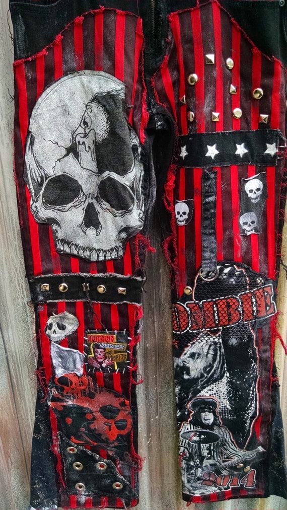 Black Flaired Rob Zombie mens jeans sz. 34 circus rocker pants