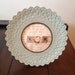 Vintage Round Light Blue Frame Ring Holder