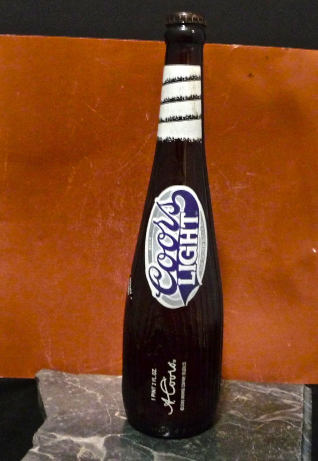 Limited Edition Coors Light Baseball Bat Beer Bottle Full