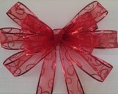 Red Valentine Bow Christmas Swirl Wreath Stair Rail Door Mailbox Tree Topper Il_170x135