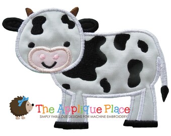 Dairy Cow Applique Design , Instant Digital Download File for Machine Embroidery , 4X4 5X7 6X10 in dst esp hus jef pes sew vip xxx