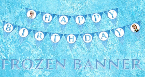 Disney FROZEN Birthday Party Banner Printable Il_570xn