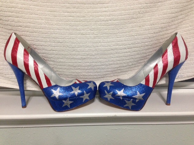 American Star Spangled Flag heels